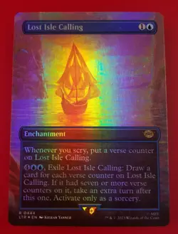 1x Lost Isle Calling (LP) | FOIL Borderless | LTR: Tales of Middle-Earth | MTG - Image 1