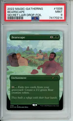 PSA 9 MTG Secret Lair BEARSCAPE Foil Magic the Gathering Foil - Image 1