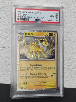 2025 POKEMON SVP EN-SV BLACK STAR PROMO #169 JOLTEON PSA 10 - Image 1