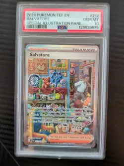 Pokemon TCG Salvatore Card 212/162 SV05: Temporal Forces SIR PSA 10 - Image 1
