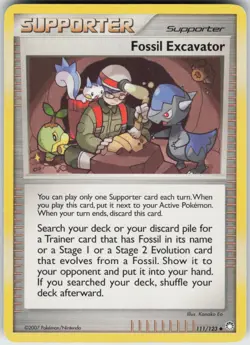 Pokemon TCG Fossil Excavator 111/123 Mysterious Treasures Uncommon card Normal - Image 1