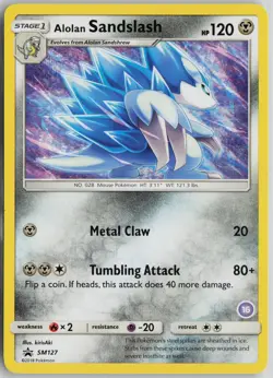 Pokemon Alolan Sandslash - SM127 SM Promos Normal card - Image 1
