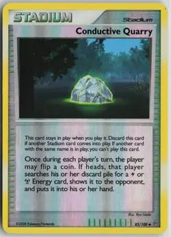 Pokemon Conductive Quarry 82/100 Stormfront Reverse Holo card - Image 1