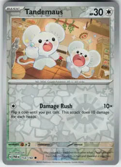 Tandemaus 153/182 Reverse Holo Near Mint SV04: Paradox Rift Pokemon card - Image 1