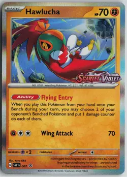 Pokemon Hawlucha - (Prerelease) 007 Scarlet & Violet Promo Cards NM card Holo - Image 1