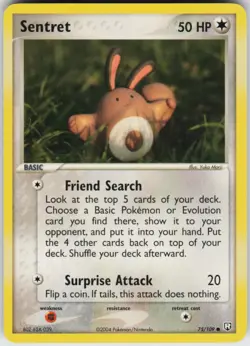Pokemon TCG Sentret 75/109 Team Rocket Returns Common card Normal NM - Image 1