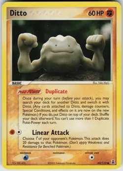 Pokemon Ditto (Geodude) 62/113 Delta Species MP card Normal - Image 1