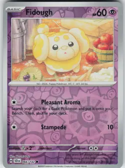 Pokemon Fidough 066/142 SV07: Stellar Crown NM card Reverse Holo - Image 1