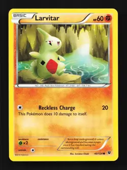 Larvitar 40/124 Fates Collide English Pokemon Card TCG - Image 1