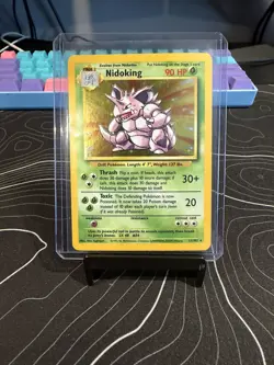Pokemon TCG Nidoking Base Set Holo Unlimited Rare Card 11/102 NM Condition - Image 1