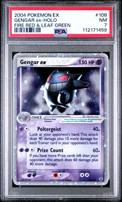 2004 POKEMON EX FIRE RED & LEAF GREEN #108 GENGAR EX-HOLO PSA 7 - Image 1