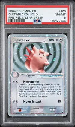 Clefable ex #106/112 PSA 8 - 2004 Pokemon EX Fire Red Leaf Green Holo - Image 1