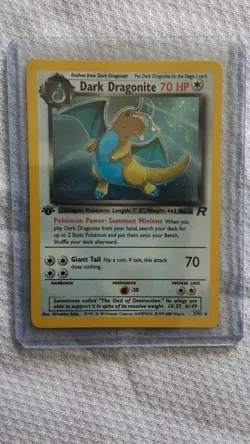Pokemon Dark Dragonite Team Rocket Card 5/82 2000 English 1st Edition HOLO - Image 2