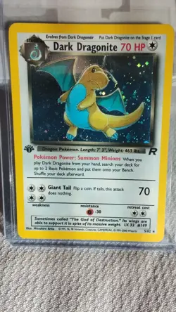 Pokemon Dark Dragonite Team Rocket Card 5/82 2000 English 1st Edition HOLO - Image 4