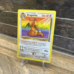 Dragonite 19/62 Non Holo Fossil Set Rare Pokemon WOTC MP/Played - Image 3