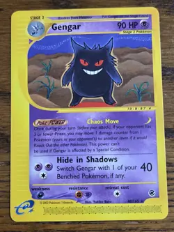 Pokemon Base Set Expedition # 48/165 non-holo GENGAR **no play** - Image 1