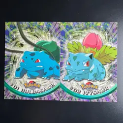 Topps Bulbasaur Pokemon Ivysaur Evolution Line Animated TV Non-Holo 1 2 - Image 1