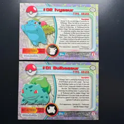 Topps Bulbasaur Pokemon Ivysaur Evolution Line Animated TV Non-Holo 1 2 - Image 2