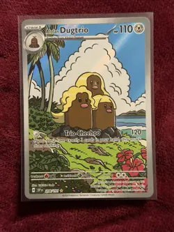 Alolan Dugtrio 208/191 Illustration Rare Pokemon TCG SV Surging Sparks NM - Image 1