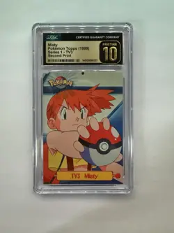 1999 Topps Pokemon Series 1 Misty TV3 CGC Pristine 10 - Image 1