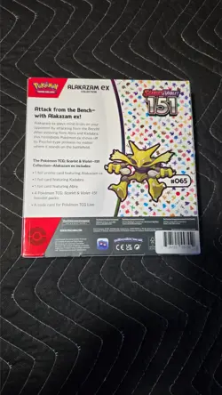 Pokemon TCG: Scarlet & Violet-151 Alakazam ex Collection Booster Box 820650855269 - Image 2