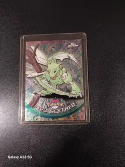 2000 Topps Pokemon TV Animation Edition Series 3 Scyther #123 Blue Logo - NM - Image 1