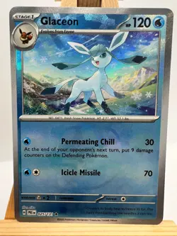 Pokemon Prismatic Evolutions - 025/131 Glaceon - Master Ball Reverse - NM/M - Image 1