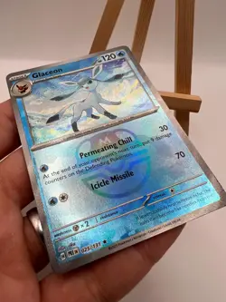 Pokemon Prismatic Evolutions - 025/131 Glaceon - Master Ball Reverse - NM/M - Image 3