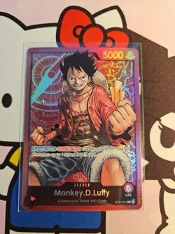 Monkey.D.Luffy ST01-001 - One Piece Card Game Leader Post Errata - Mint 10 Fresh - Image 1