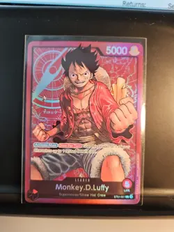 Monkey.D.Luffy ST01-001 - One Piece Card Game Leader Post Errata - Mint 10 Fresh - Image 5