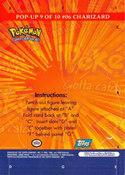 Charizard #9 OF 10 - POP-UP - with other charmander/charmeleon cards - Image 2