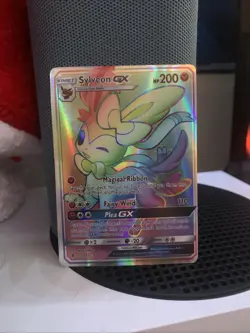 Pokemon Sylveon GX Guardians Rising Card 158/145 Secret Rare SM Rainbow Holo - Image 1