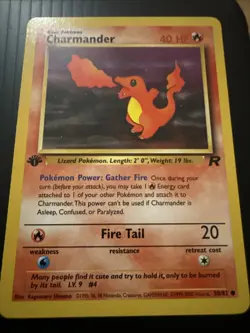 POKEMON Card TEAM ROCKET 1st Edition CHARMANDER 50/82 Nm MINT Ready To Grade - Image 2