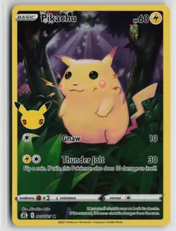 Pokemon Pikachu 005/025 Celebrations Holo Rare card - Image 1