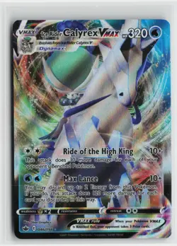 Pokemon Ice Rider Calyrex VMAX 046/198 SWSH06: Chilling Reign Holofoil card NM - Image 1