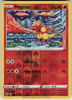 Pokemon Magmar 019/172 SWSH09: Brilliant Stars NM Reverse Holo card - Image 1