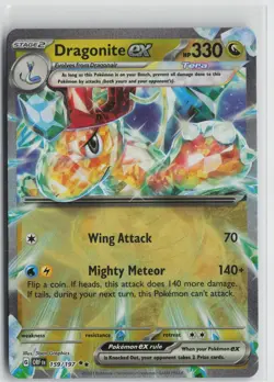 Pokemon Dragonite ex 159/197 SV03: Obsidian Flames Double Rare card - Image 1