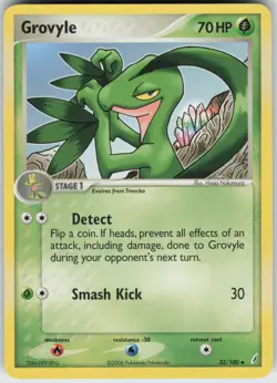 Pokemon TCG Grovyle 32/100 Crystal Guardians Uncommon card Normal - Image 1