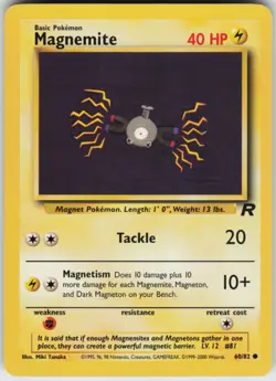 Pokemon TCG Magnemite 60/82 Team Rocket Common card Unlimited LP - Image 1