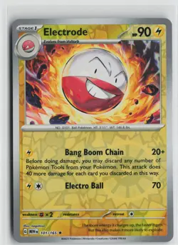 Pokemon Electrode 101/165 SV: Scarlet & Violet 151 Rare card - Image 1