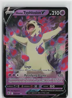 Pokemon Hisuian Typhlosion V 053/189 SWSH10: Astral Radiance Ultra Rare card NM - Image 1