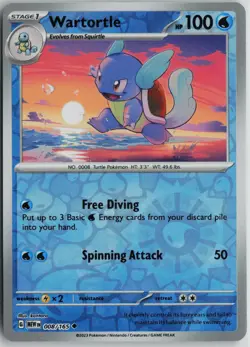 Wartortle - 008/165 Reverse Holo Near Mint SV: Scarlet & Violet 151 Pokemon card - Image 1