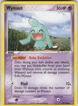 Pokemon TCG Wynaut 70/108 Power Keepers Common card Normal - Image 1