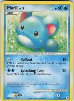 Pokemon TCG Marill 88/130 Diamond and Pearl Common card Normal - Image 1