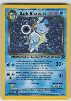 Pokemon TCG Dark Blastoise (3) 03/82 Team Rocket Holo Rare card Unlimited Holofo - Image 1