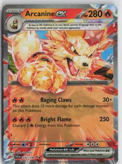 Pokemon Arcanine ex - 032/198 SV01: Scarlet & Violet Base Set Double Rare card - Image 1