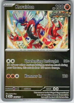 Pokemon Koraidon 116/191 SV08: Surging Sparks NM Reverse Holo card - Image 1