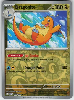 Dragonite 149/165 Reverse Holo Near Mint SV: Scarlet & Violet 151 Pokemon card - Image 1