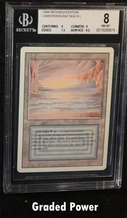 BGS Revised Underground Sea 8 (3574) Magic Beckett Graded MTG - Image 1