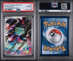 Pokemon TCG Bulbasaur IR 133/132 Mega Evolutions PSA 10 - Image 3